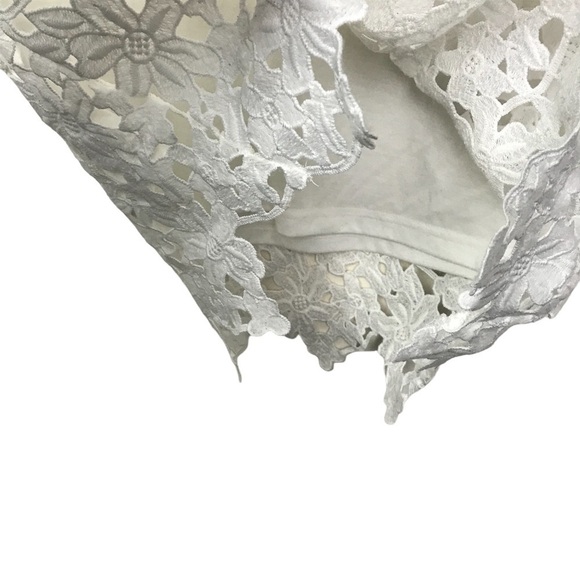 Mayson Grey White Lace Embroidered Blouse Oversized Size 2 - Picture 7 of 10